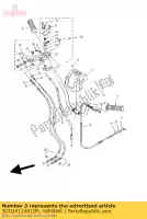 3GD261240100, Yamaha, protecteur, guidon yamaha yfm warrior badger yfmx 350 80, Nouveau