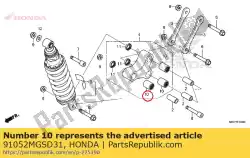 peiling, naald, 17x24x30 van Honda, met onderdeel nummer 91052MGSD31, bestel je hier online: