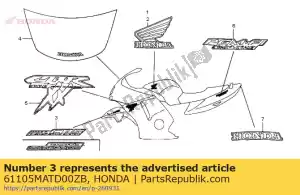 honda 61105MATD00ZB merk, cbs * type1 * (type1) - Onderkant