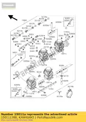 Here you can order the carburetor,lh,inside from Kawasaki, with part number 150111388: