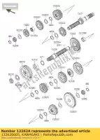 132620605, Kawasaki, versnelling, ingang 5e, 30t vn1700c9f kawasaki vn vulcan 1700 2009 2010 2011 2012 2013 2014 2015 2016, Nieuw