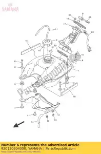 yamaha 920120604000 perno, cabeza de botón - Lado inferior