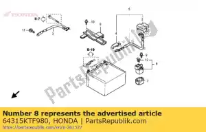 Honda 64315KTF980 band, batterij - Onderkant