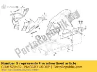 GU01570432, Piaggio Group, lh painel lateral. verde moto-guzzi v 1100 1999, Novo