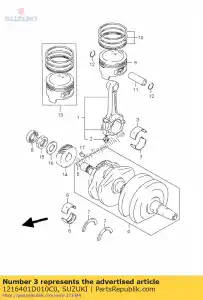 suzuki 1216401D010C0 llevando - Lado inferior