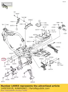 kawasaki 140930618 01 funda, abs - Lado inferior