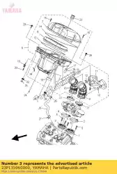 koppeling, carburateur 2 van Yamaha, met onderdeel nummer 23P135960000, bestel je hier online: