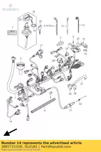 Suzuki 3685731G00 wire, front bra - Bottom side