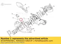 85304900XB1, Piaggio Group, tappi anteriori. bianca     , Nuovo