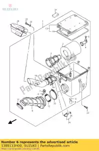 Suzuki 1388133H00 tubo, saída - Lado inferior