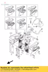 Suzuki 1777029FE030H cover comp, radi - Onderkant