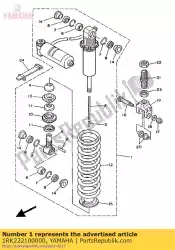 schokdemper achter van Yamaha, met onderdeel nummer 1RK222100000, bestel je hier online: