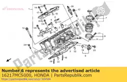 Aquí puede pedir banda a, aislante de Honda , con el número de pieza 16217MCS000: