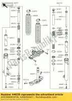 440390083458, Kawasaki, support-fourche supérieur, p.silv klx12 kawasaki klx 125 2013 2015 2016, Nouveau