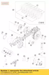 ktm 77232001073 outer clutch cpl. - Bottom side