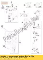 Aquí puede pedir resorte (55) 85 n / mm 160 d10,75 de KTM , con el número de pieza 91750004S: