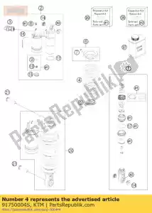 ktm 91750004S resorte (55) 85 n / mm 160 d10,75 - Lado inferior