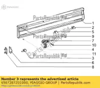 6507287Z01000, Piaggio Group, scharnier ape zapt10000 zapt10000, atd1t, atd2t 422 1997 1998 1999 2000 2001 2002 2003 2004 2005 2006 2007 2008 2009 2010 2011 2012 2013 2014 2015 2016 2017 2018 2019 2020 2021 2022, Nieuw