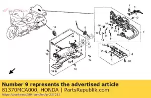 Honda 81370MCA000 dekking, l. zadeltasvanger - Onderkant