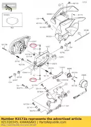 Here you can order the screw,5x16. 7 klx250s9f from Kawasaki, with part number 921720345: