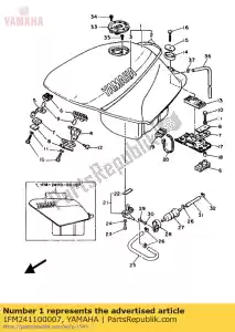 Yamaha 1FM241100007 brandstoftank comp. - Onderkant