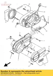 yamaha 985800654500 schroef pan hoofd - Onderkant