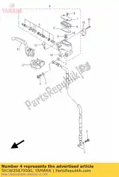 Ici, vous pouvez commander le maître cylindre sous assy auprès de Yamaha , avec le numéro de pièce 5XCW25870000: