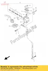 yamaha 5XCW25870000 hoofdcilinder subeenheid - Onderkant