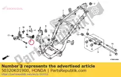 Aqui você pode pedir o guarda, arreio em Honda , com o número da peça 50320K01900: