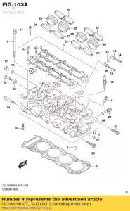 Suzuki 0920608007 pin, 6,2x8x16 - Onderkant