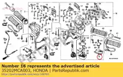 Here you can order the plate set a, winker from Honda, with part number 35202MCA003: