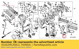 honda 35202MCA003 plate set a, winker - Bottom side