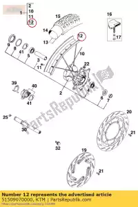 ktm 51509070000 rim front 1,6'x21 - Bottom side