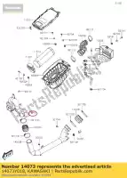 14073Y018, Kawasaki, 01 duto, entrada kawasaki  700 2019 2020 2021, Novo