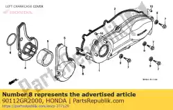 Here you can order the bolt, special, 5mm from Honda, with part number 90112GR2000: