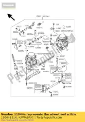 Here you can order the bracket,carburetor st from Kawasaki, with part number 110441314: