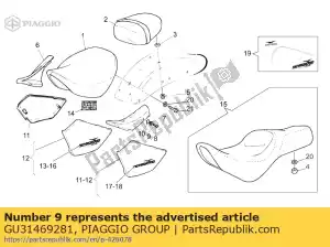 Piaggio Group GU31469281 espaçador - Lado inferior