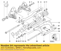 33172343561, BMW, tuerca hexagonal bmw c1 125 200 2000 2001 2002 2003 2004, Nuevo