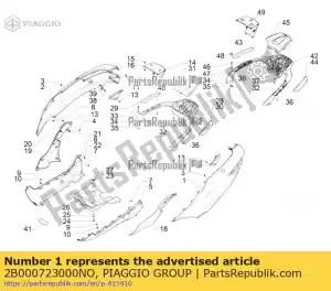 Piaggio Group 2B000723000NO linker zijpaneel - Onderkant