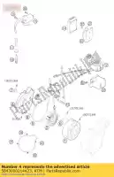 5843000214423, KTM, tapa de encendido cpl. gris 03 ktm adventure duke lc4 rallye smc sxc 625 640 660 2003 2004 2005 2006 2007, Nuevo