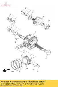 yamaha 5RU114160000 rodamiento plano, cigüeñal 1 - Lado inferior