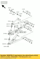 390071312HN, Kawasaki, Arm-susp, rh, lwr, g.gra ksv700-a kawasaki kfx 700 2004 2005 2006 2007 2008 2009 2011, Nieuw