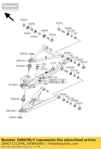 kawasaki 390071312HN arm-susp,rh,lwr,g.gra ksv700-a - Bottom side