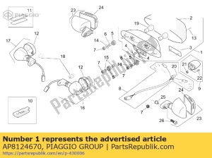 aprilia AP8124670 rücklicht - Unterseite