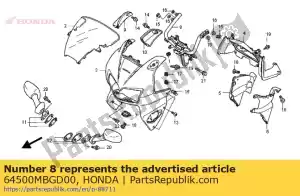 honda 64500MBGD00 stay, upper cowl - Bottom side