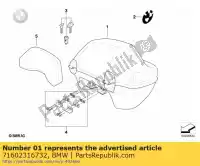 71602316732, BMW, top case without lock cylinder - 33 ltr.         bmw  1100 1150 1992 1993 1994 1995 1996 1997 1998 1999 2000 2001 2002 2003 2004 2005 2006, New