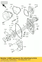 110601639, Kawasaki, junta, tapa del embrague zx600-e3 kawasaki zz r zzr 600 1993 1994 1995 1996 1997 1998 1999 2001 2002 2003 2004 2005 2006, Nuevo