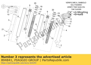 aprilia 894841 manga derecha - Lado inferior