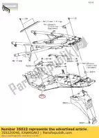 350220048, Kawasaki, b?otnik-komp-ty?, fr zg1400a8f kawasaki  gtr tr 1400 2008 2009 2010 2011 2012 2013 2014 2015 2016 2017, Nowy