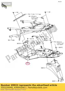 kawasaki 350220048 pára-choque traseiro traseiro, fr zg1400a8f - Lado inferior